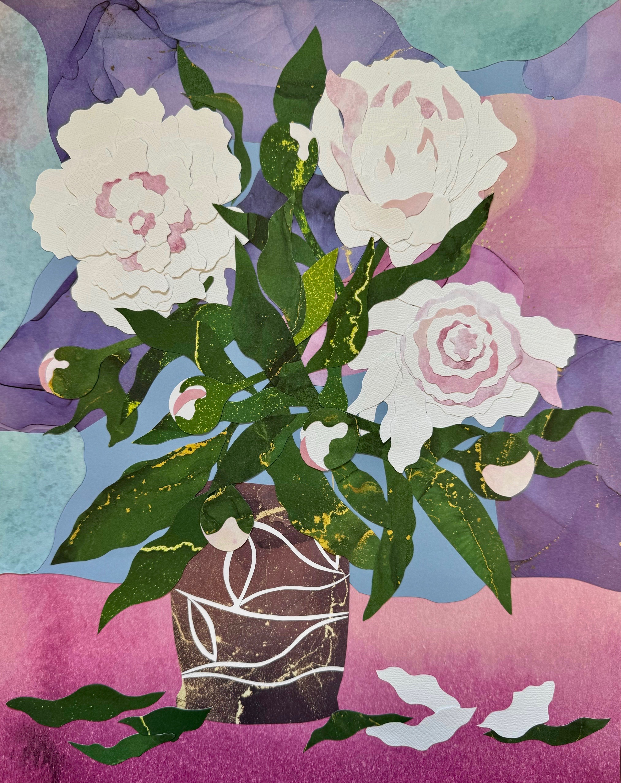 Still Life with White Peonies