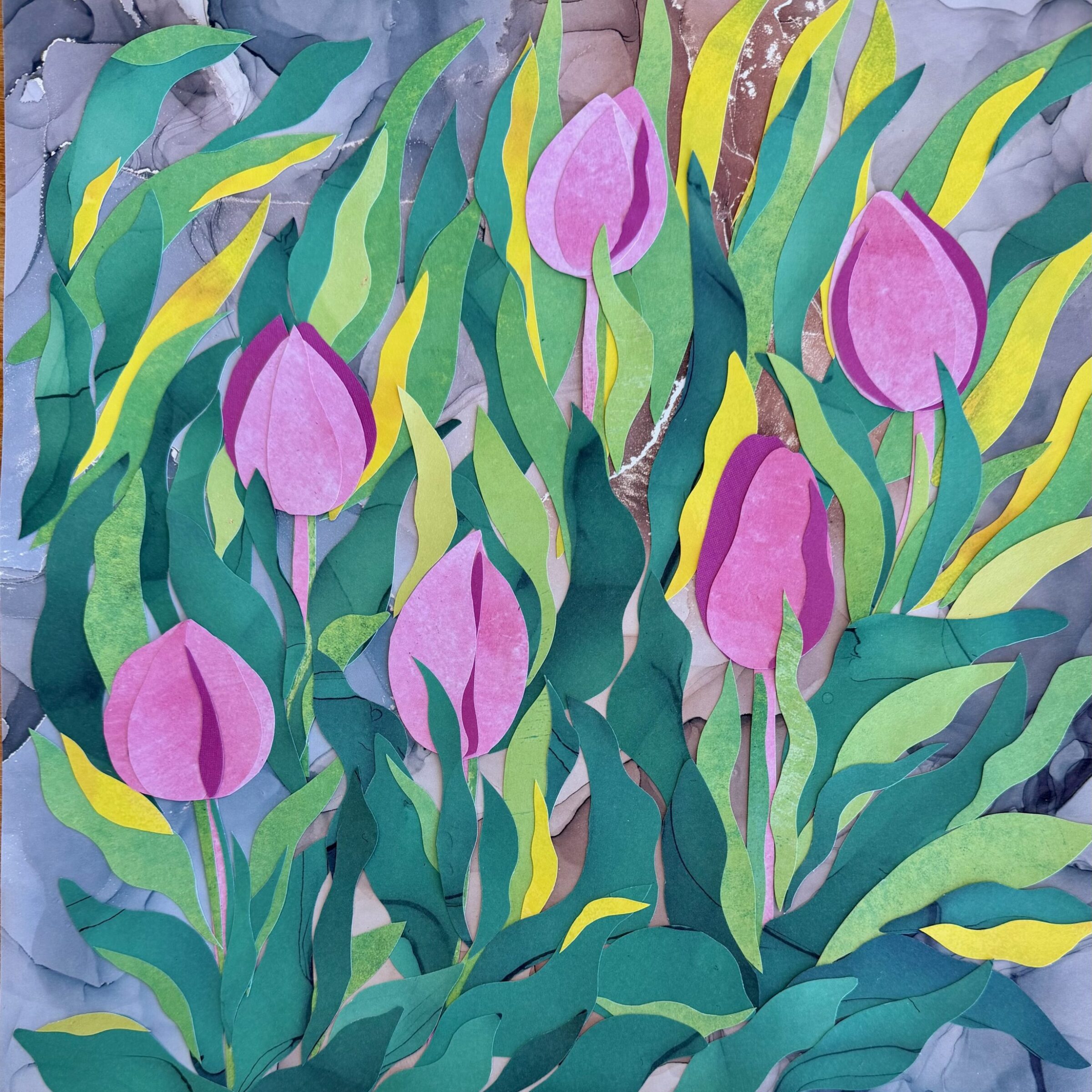 tulips in sunlight